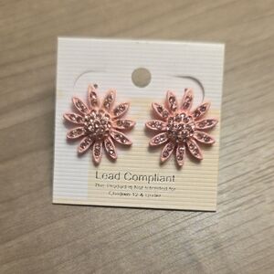 Pink Floral Earrings